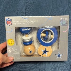 Dallas Cowboys Real Wood Rattle Set - NWT